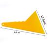 Yellow Triangular Car Film Squeegee, Medium 24x12.5cm, Hard Plastic