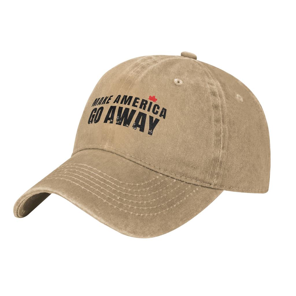 Casual Make America Go Away MAGA  Baseball Cap Distressed Denim Snapback Hat Greenland  All Seasons Travel Adjustable Hat