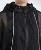 Nano Universe Piping Mesh F Women's Color-Coordinated Blouson, 010, Black, 669-5112305