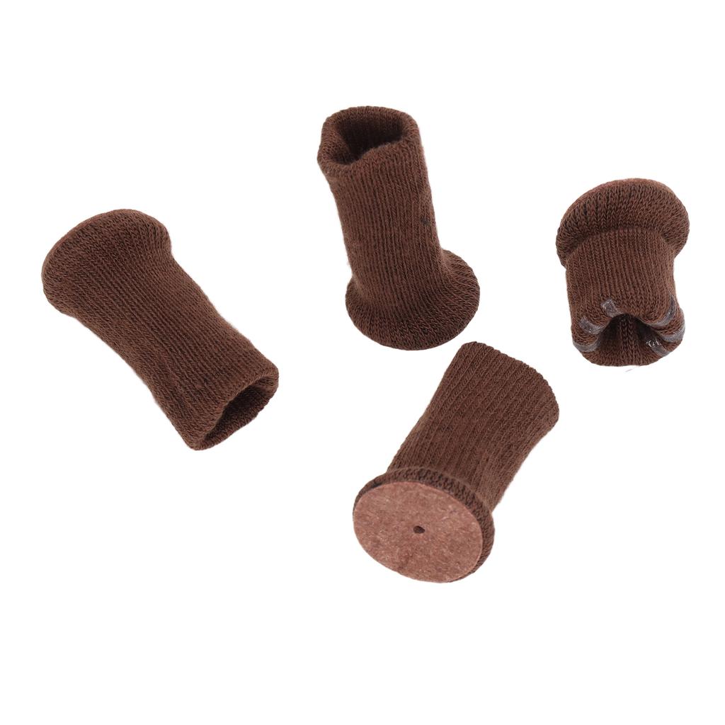 4Pcs Furniture Leg Socks Covers Mute Non Slip Wear Resistant Knitted Chair Leg Floor Protectors