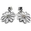 Les Trésors De Lily [J4039] - Designer Earrings 'Flora' Aged Silver