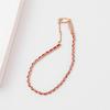 Handmade Red Cord Bracelet With Geometric Rose Gold Chain Minimalist Womens Luxury Friendship
