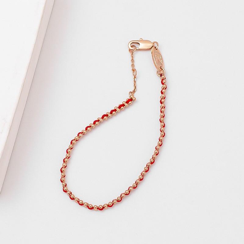Handmade Red Cord Bracelet With Geometric Rose Gold Chain Minimalist Womens Luxury Friendship