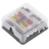 6 Way Fuse Block ATC ATO Blade Fuse Box Waterproof 12V‑24V DC with LED Indicator for Automobile
