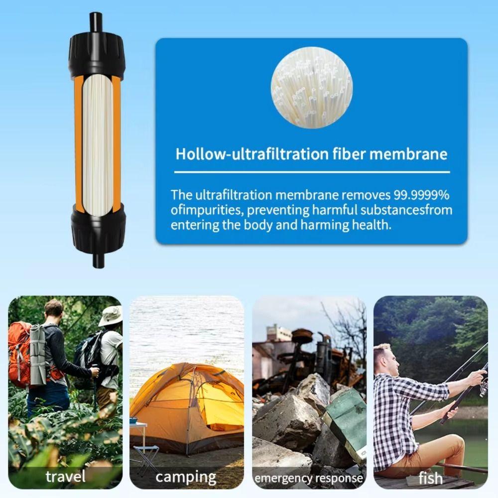 Straw Mini Water Filter Straw Purifier Drinking Water Filtering Straw  Mountain Climbing