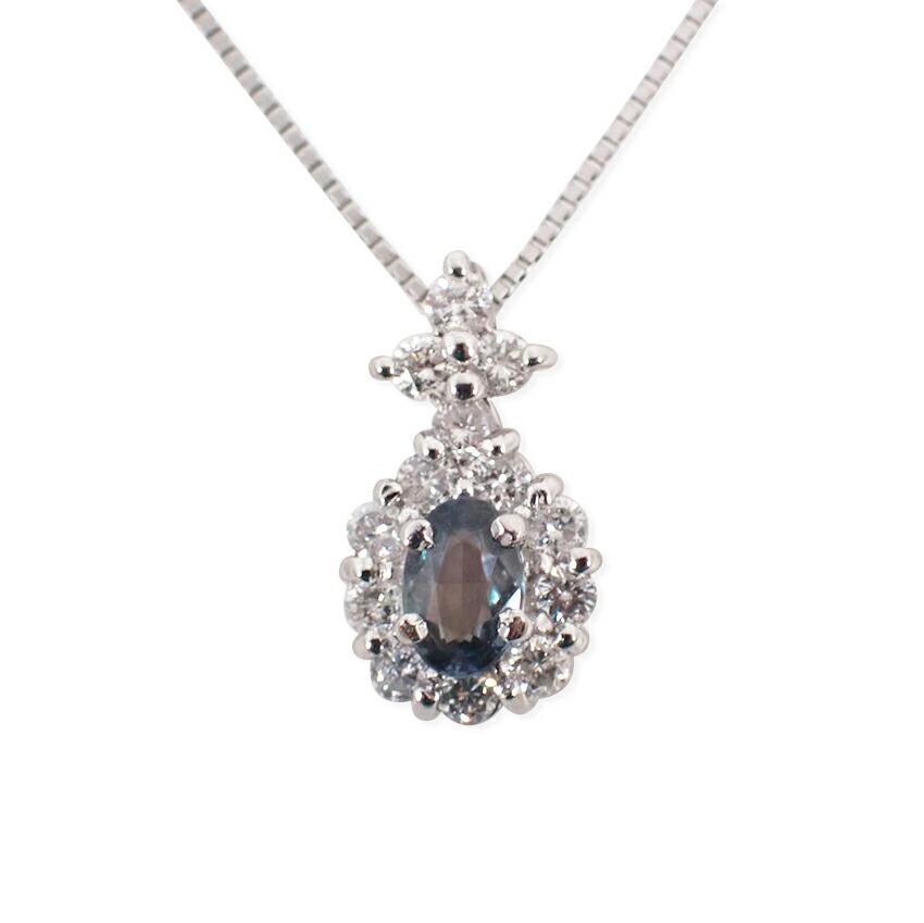 

[Used] Pt850/Pt900 Alexandrite Diamond Pendant/j71-2