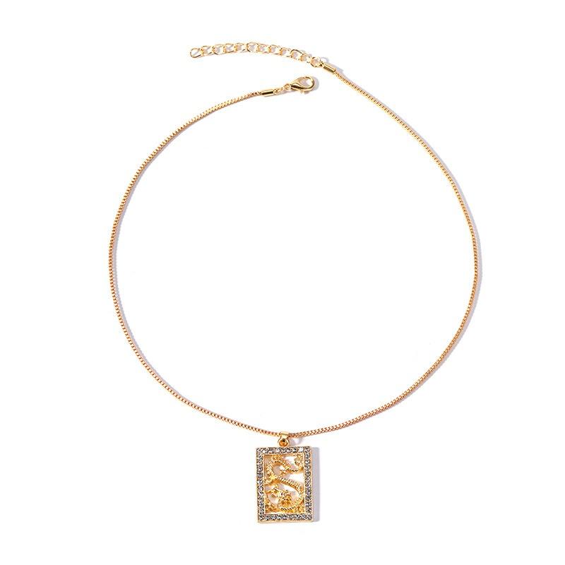 Metal Pendant Jewelry New Exaggerated Niche Light Luxury Necklace Alloy Diamond Collarbone Chain Women