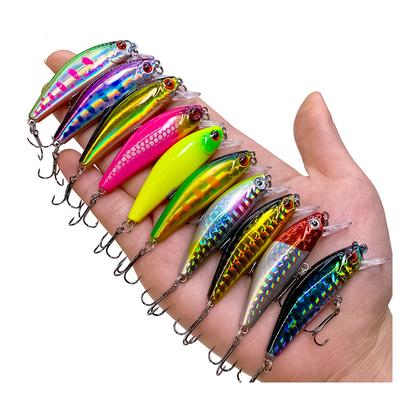 1Pcs Minnow Fishing Lure 5.8cm/6g Floating Artificial Hard Bait Bass Wobblers Lures Crankbait Hooks Tackle
