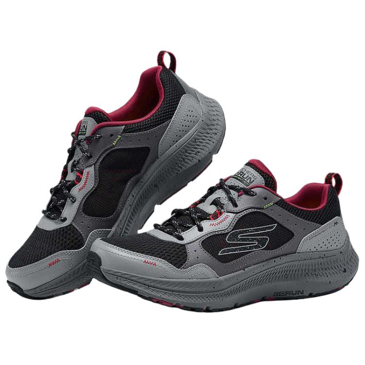 Skechers Go Run Consistent 2.0 Zapatillas de Running Versátiles Cómodas de Caña Baja para Hombre Gris Negro 220875-BKMT