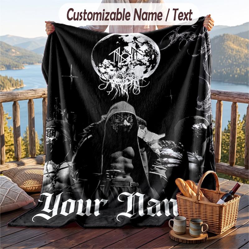 Personalisierbare Flanell-Kuscheldecke, Leichte Gemütliche Bett-Sofa-DeckeSleep Token