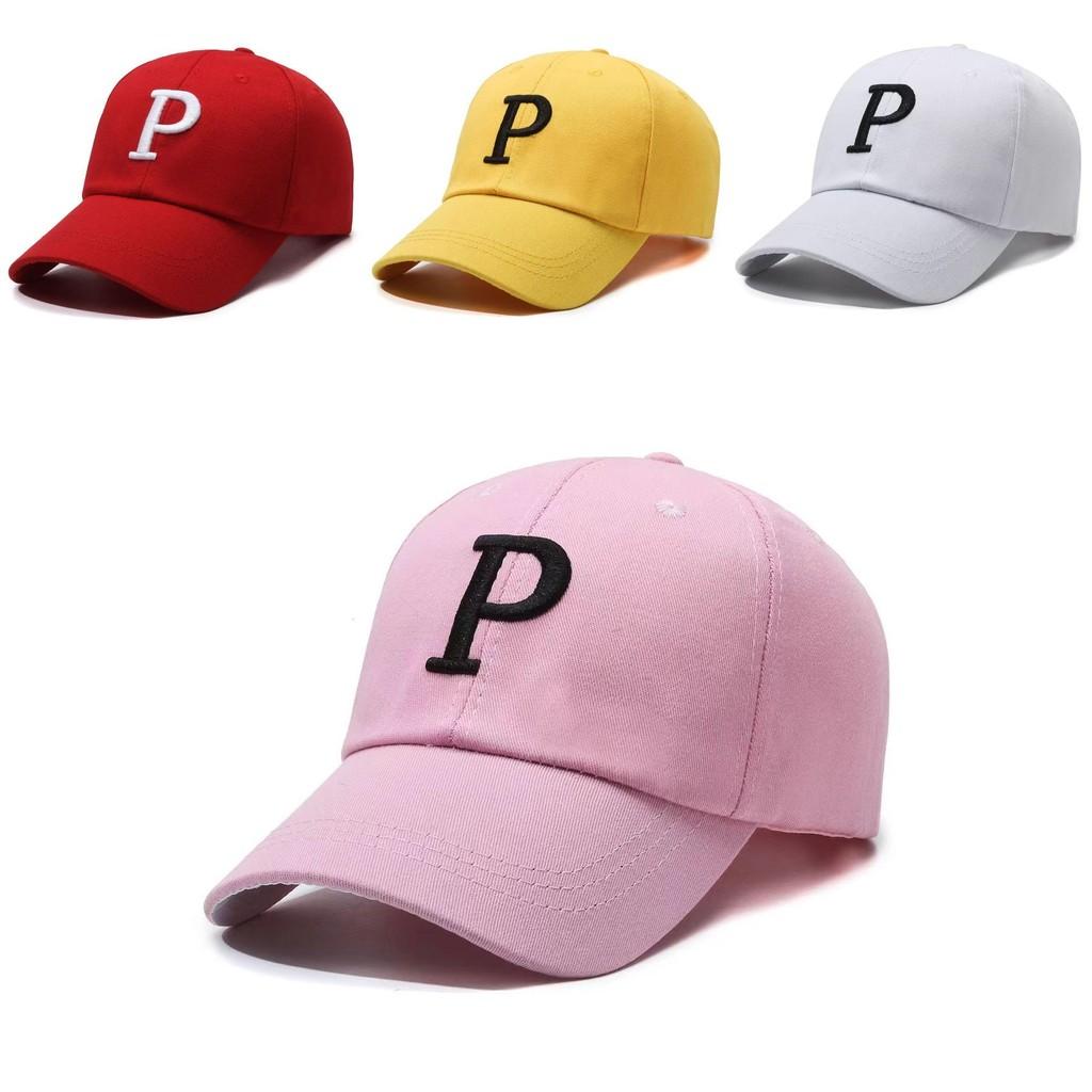 Embroidery P Letters Hat Women Uv Protection Shade Out Sun Breathable Protection