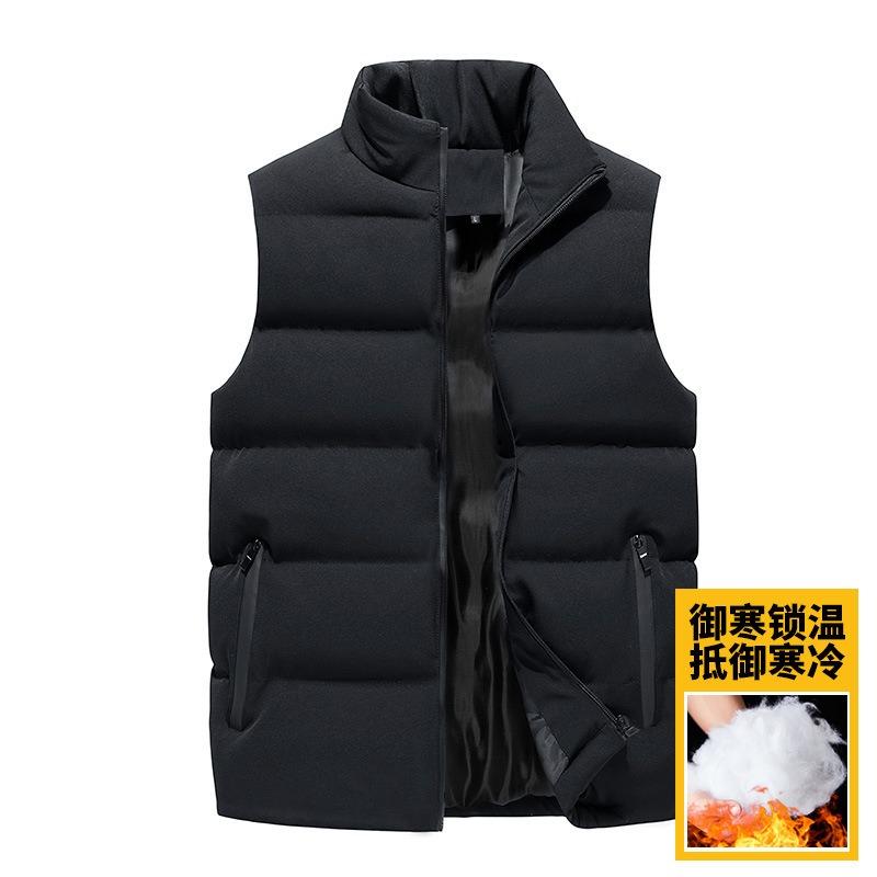 Men S Sleeveless Stand Collar Padded Vest Winter Casual Sports Cotton Jacket