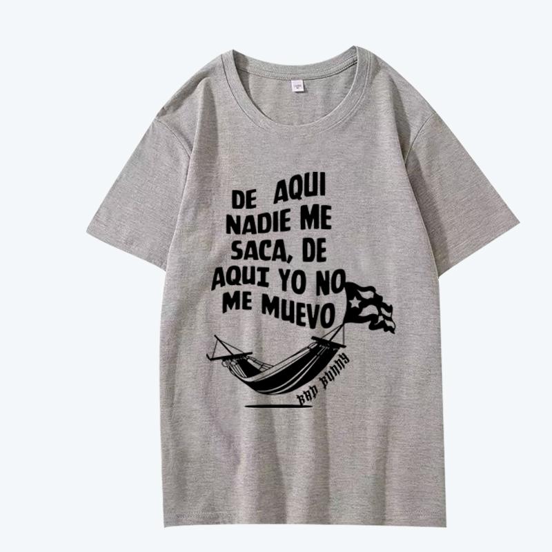 Bad Bunny Debi Tirar Mas Fotos T Shirt Men Women Oversized 100% Cotton Short Sleeve Summer Print Unisex Plus Sizetops