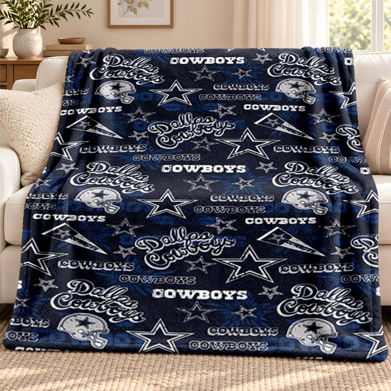 Dallas Cowboys Decke Flanelldecke Weich Gemütlich Plüsch Überwurf für Sofa Bett Leichtgewichtige Heimdekoration Outdoor Camping