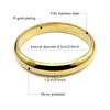 Tarnish Free Fashion Jewelry Gold Stainless Steel Simple Bracelet Hollow Round Smooth Plain Thick Bangles Bracelet for Women