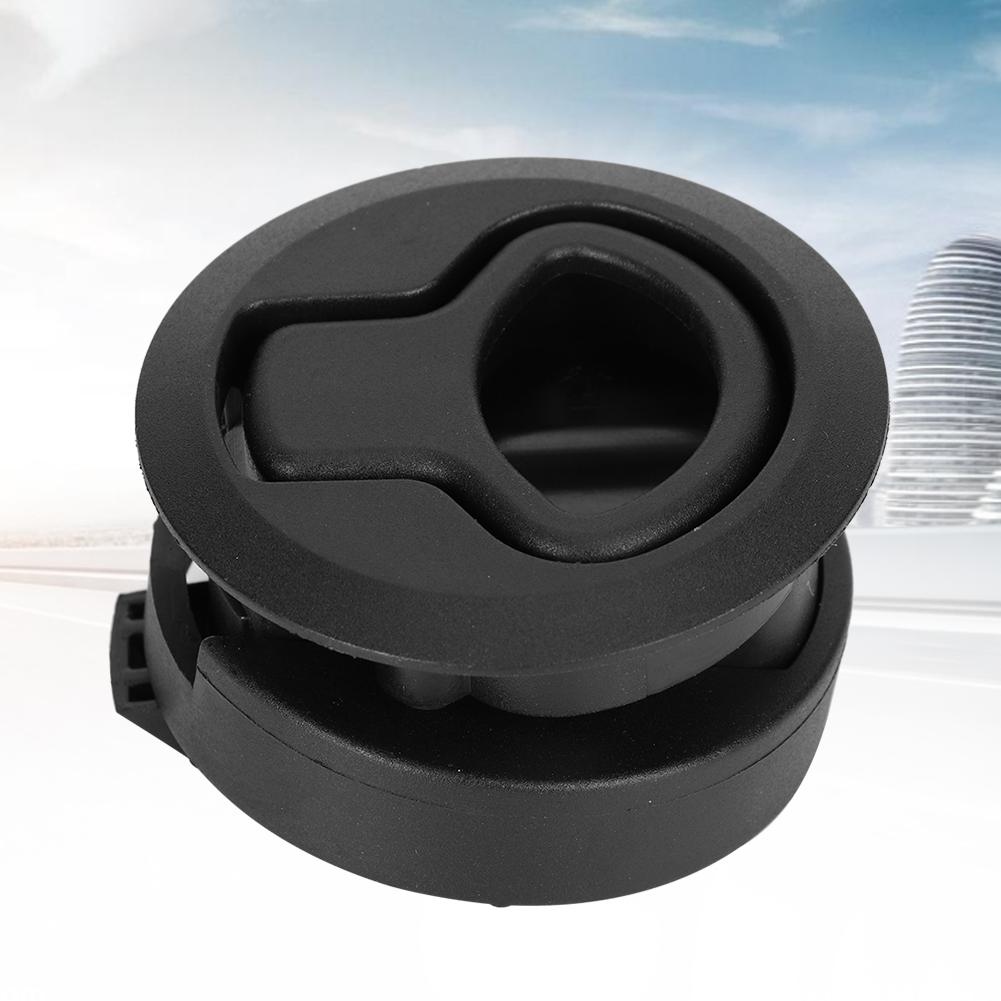 Round Black Flush Pull Slam Latch Deck Hatch Handle Lock for Marine Boat RV Drawers