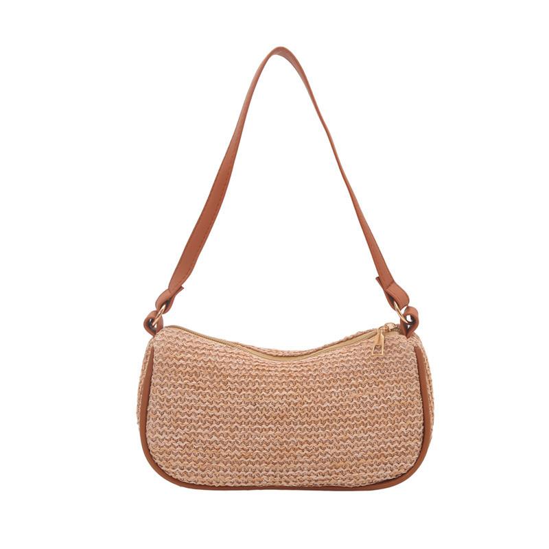 Straw bag women's large-capacity new summer niche design woven messenger bag dumpling bag seaside beach bag