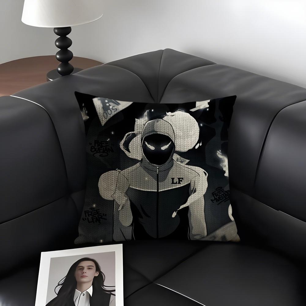 Design BBeny JJr Rapper Cushion Cover Natural Linen Organic Fabric DoubleSided Printing Sofa Home Decor Gift Pillow Case