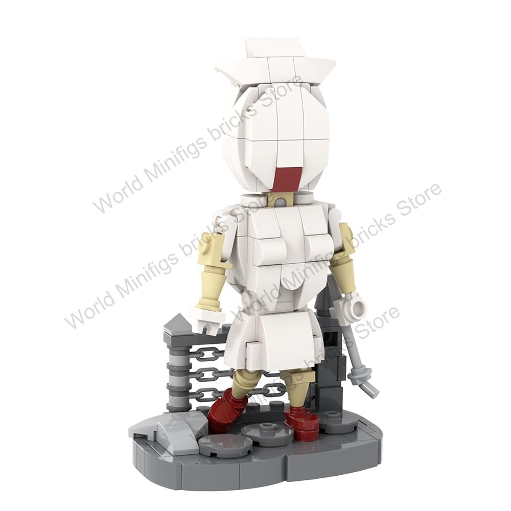 MOOXI MOC Silent Hills Rote Pyramide Dinge Horrorfilm Spiel Brickheadz Bausteine Geschenk Spielzeug für Kinder Erwachsene Steine Medol