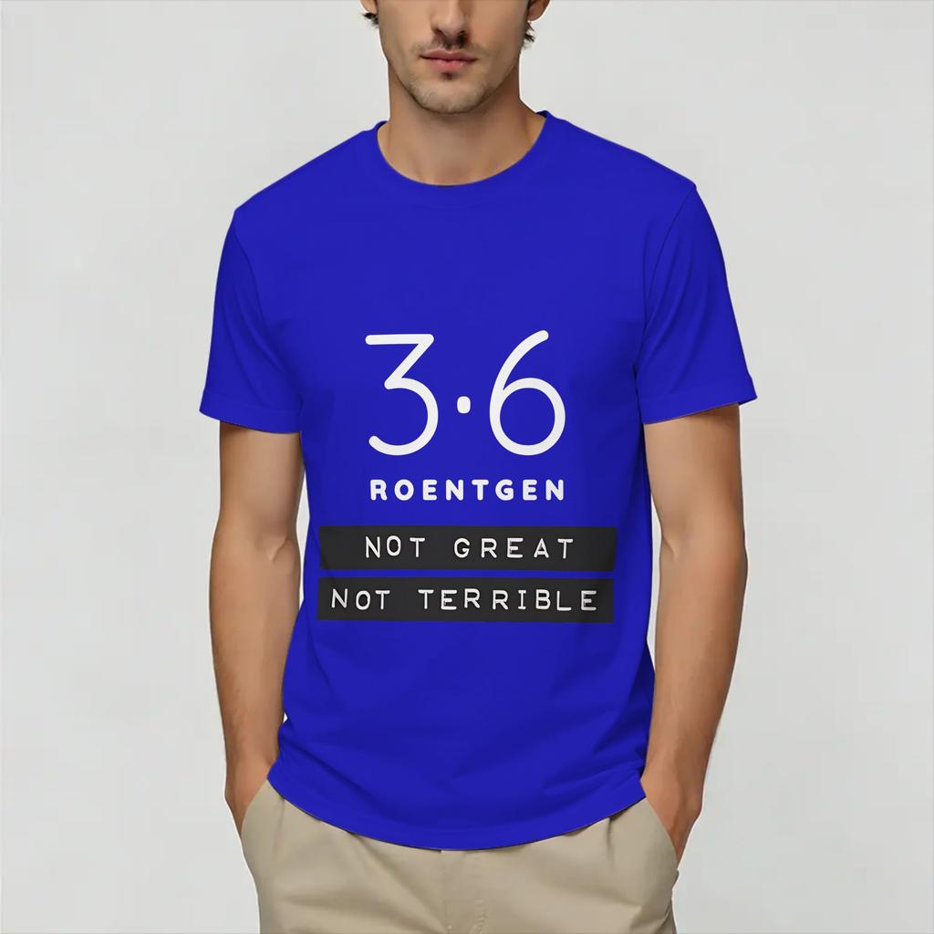 Tschernobyl 36 Röntgen Unisex T-Shirts Lustige T-Shirts Kurzarm Rundhals T-Shirts Baumwolle Grafikbedruckte Kleidung