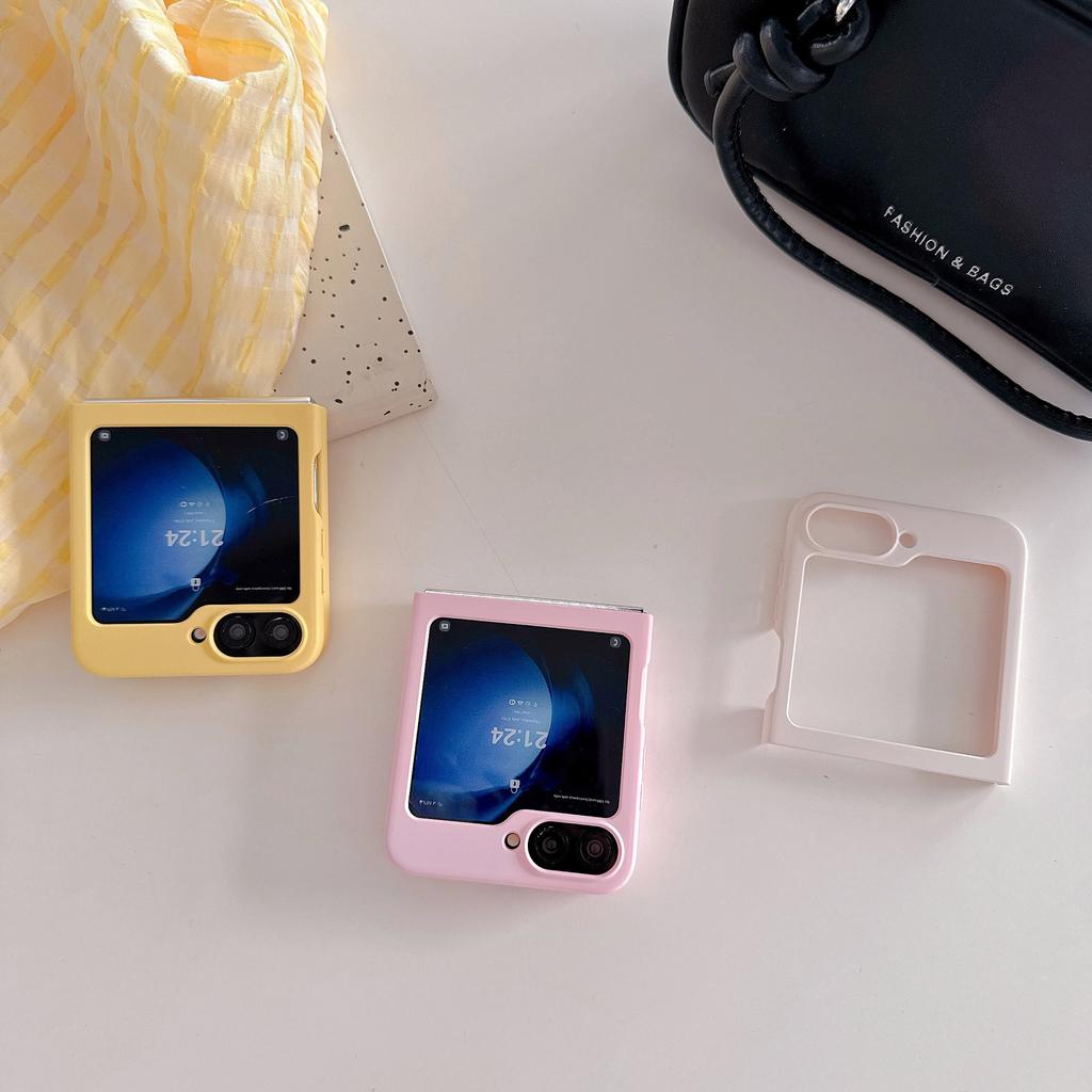 New Model Suitable for Samsung Z Flip7 Mobile Phone Case Ultra-thin PC Skin Feeling 3 4 5 6 Simple Folding Protective Case