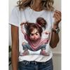 Women's Summer Printed Short Sleeved T-shirt