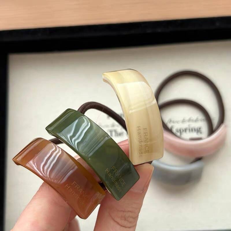 Korean Acetate Irregular Hair Ties Fashion Elastic Hair Bands Scrunchies Headbands For Women Ponytail Tie Ropes Hair Accessories