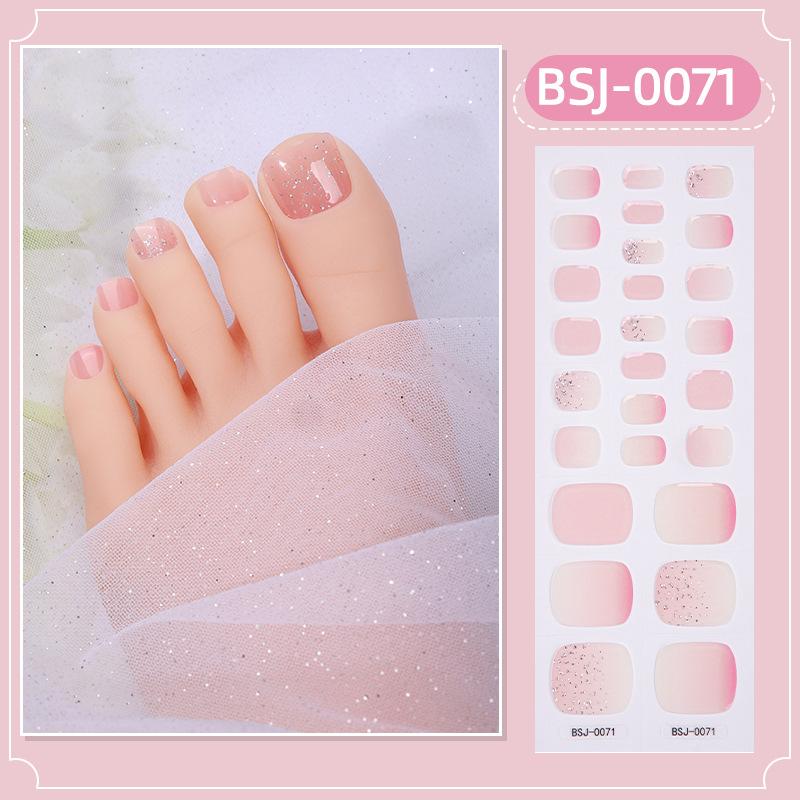 New Gel Foot Stickers, Manicure Stickers, Scallion Powder UV Lighting, Semi-baked, Semi-cured Toenail Stickers