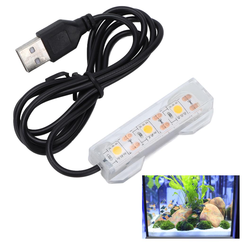 Aquarium Light USB Charging Plastic Fish   LED Light for   Plants Landscape
