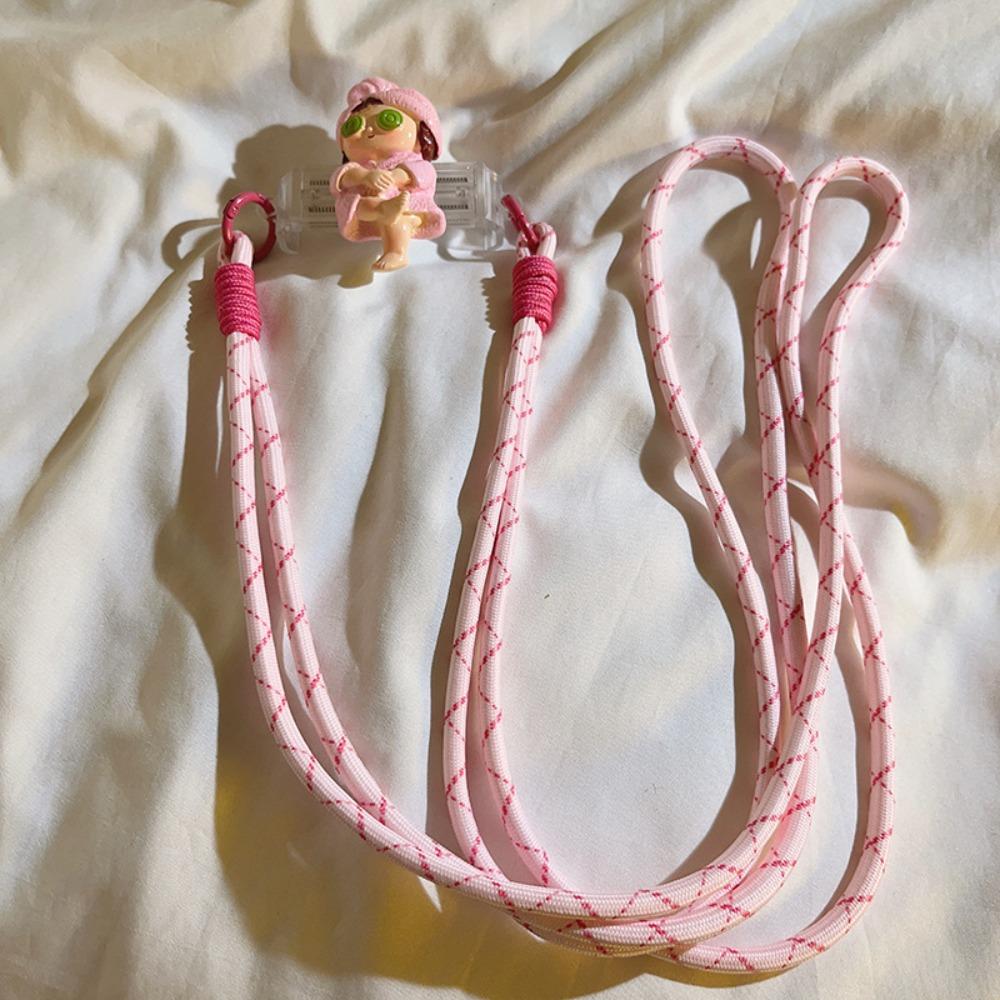 Cute Girl Phone Back Clip Plastic Rope Buckle Phone Chain Straps New Neck Hanging Cord