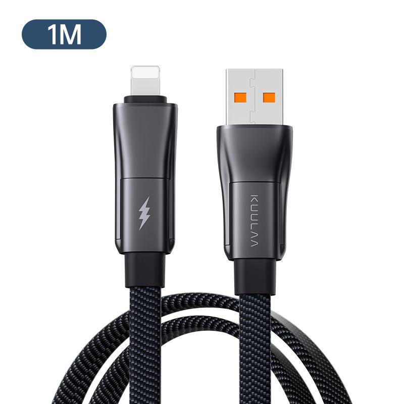KUULAA 2 In 1 60W PD Data Cable Fast Charging Cable USB A To Type C/Lighting Suitable for Iphone Samsung Xiaomi Fast Charging