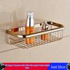 Gold Wall-Mounted Bathroom Corner Shelf