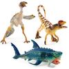 Simulation Mythical World Animal Model Toy Double Crown Dragon Monster Fish Chinese Bird Dragon Animal Ornament Collection