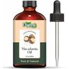 Organic Zing Macadamia Carrier Oil Pure & Natural for Skin, Face, Hair Care, Aromatherapy, Diffuser, Conditioner - 118ml