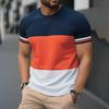 2025 Casual Loose Round Neck T-shirt Fashion 3D Printing Handsome Short-sleeved Badminton Tennis Men's Classic Simple Sportswear