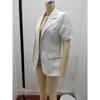 Summer Women's Temperament and Loose Fitting Small Suit Solid Color Suit Collar Short Sleeved Jacket