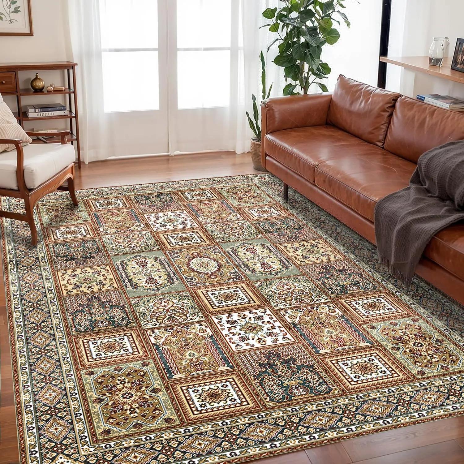 

VIKAMA Bohemian Crystal Velvet Anti Slip Carpet For Living Room Floor Bedroom Big Size Rugs Sofa Mats Home Decoration 120x160cm