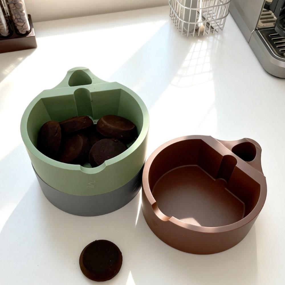 Non-Slip Knock Coffee Slag Box 1L Capacity Coffee Grounds Container Espresso Dump Bin  Espresso Bar
