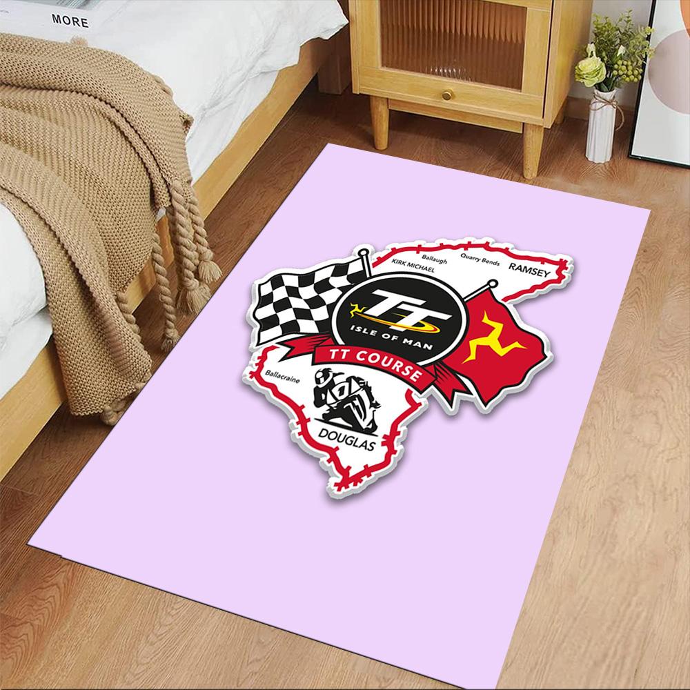 Isle Man Tt Floor Mat Perfect for Hallway Entryway Kitchen Decorate room Antislip Carpet Decorate Offices Gift for Festivals