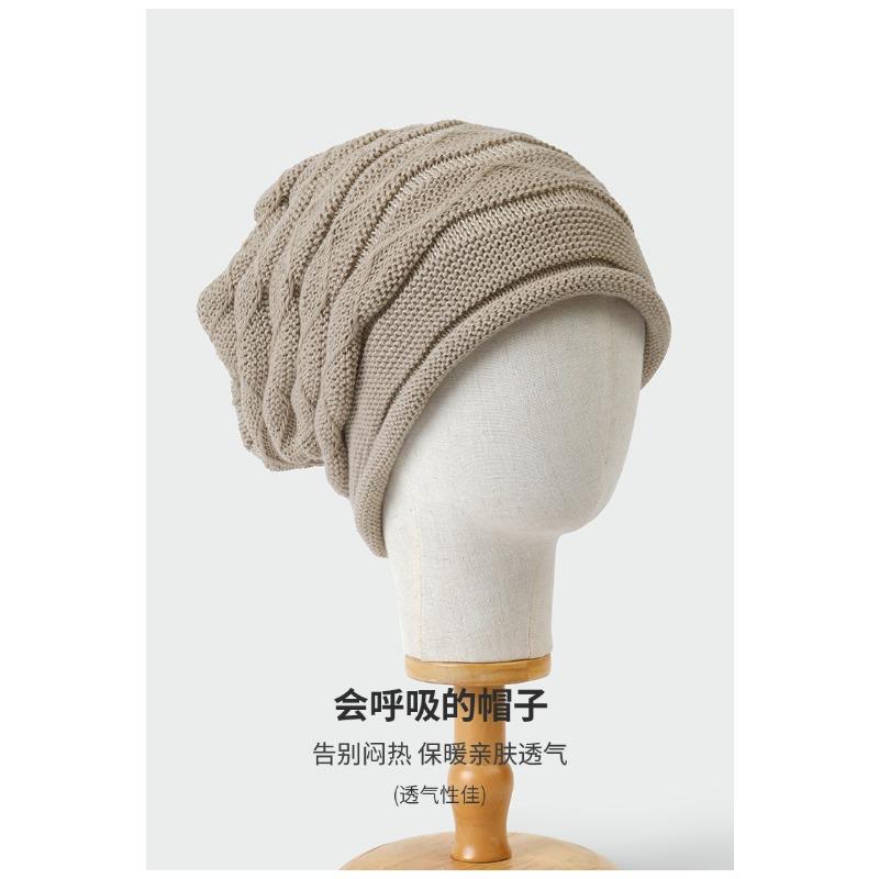 Women S Fall Winter Knit Beanie Warm Rolled Edge Slouch Hat