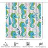 Blue Green Seahorse Pattern Shower Curtain Waterproof Fabric Bathroom Decor Set For Home Decoration Size: 72X84 Inches (183Cm X