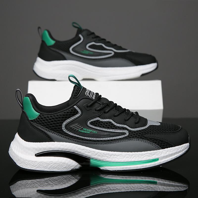 Men's Shoes Sports Shoes 2025 New Summer Mesh Breathable Soft Sole Cushioning Fashion Non-slip Wear-resistant Lightweight Casual Shoes