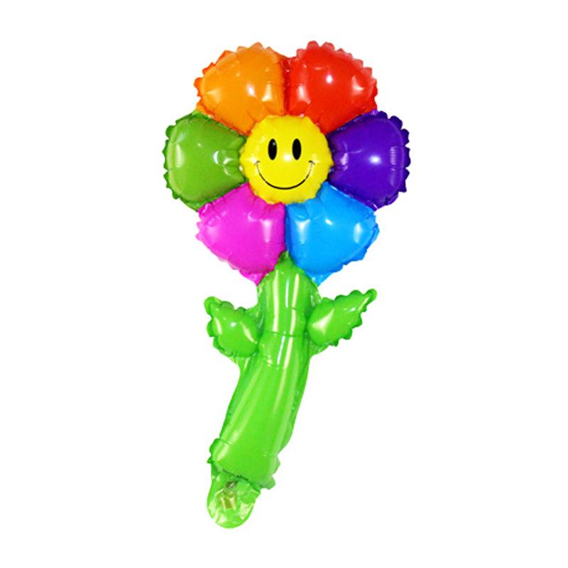 

Подсолнух Улыбающийся Ручной Шарик Алюминиевая Фольга Детские Украшения на День Рождения Вечеринка Colorful