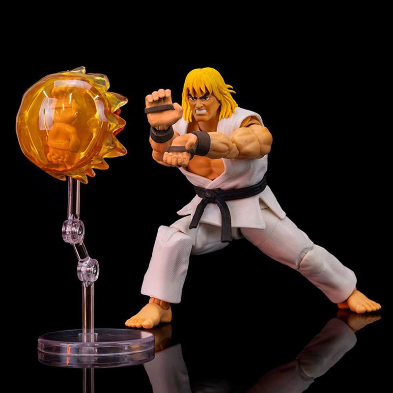 Toys Street Fighter Ken Action Figures (Player 2 White Variant) - Premium Articulated Collector Figure JD36098
