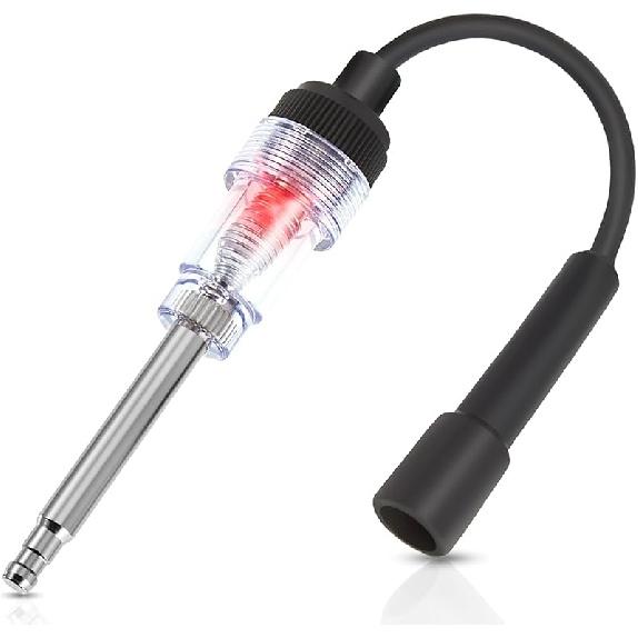 Inline Spark Plug Tester Engine Ignition Tester Straight Boot Ignition Tester Light Lawnmower Engine Checker Armature Diagnostic Detector For 1