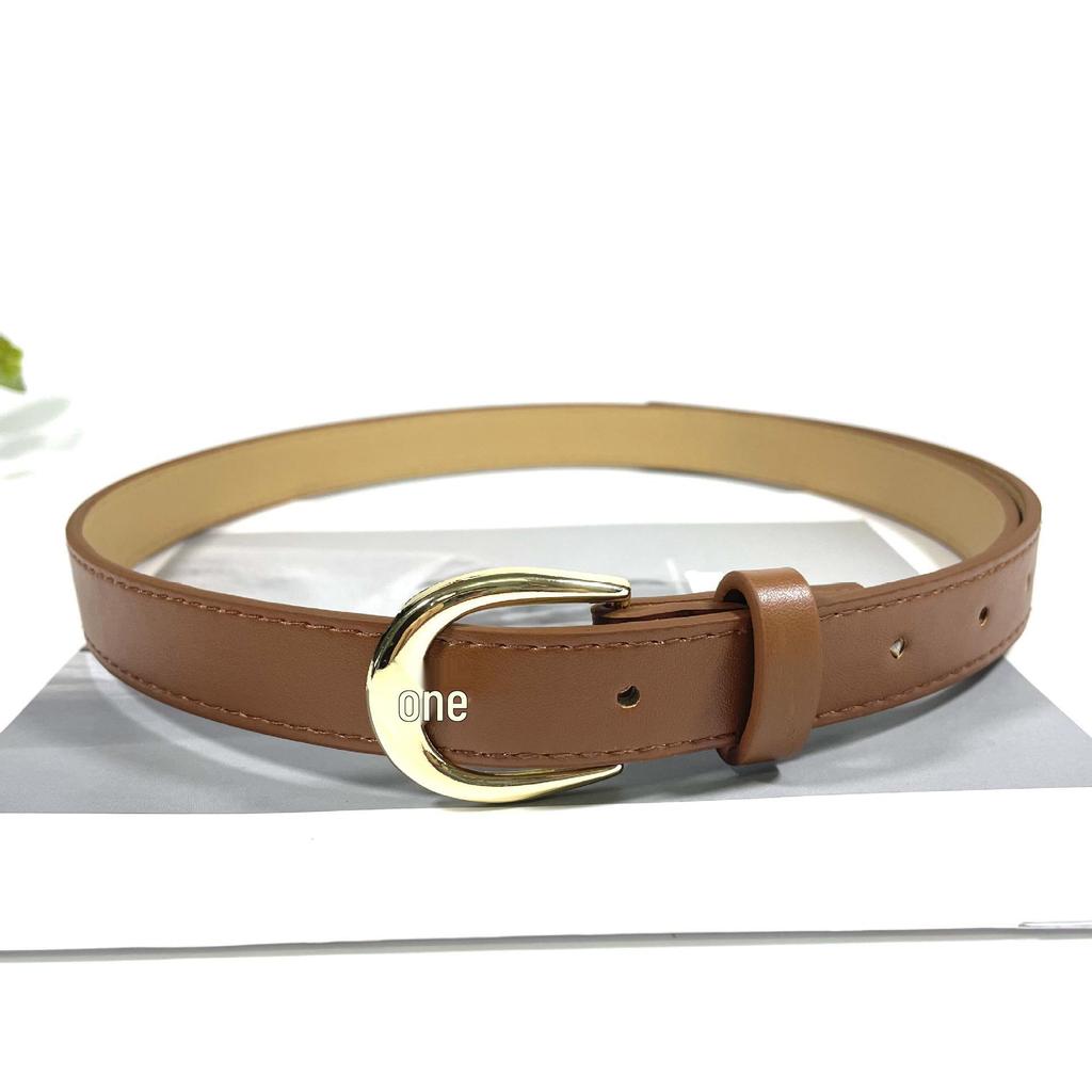 Women's Versatile Stylish Black Leather Belt - Korean Style Needle Buckle Waist Accessory for Students