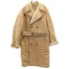 80s 90s Old Double Breasted Mouton Coat 38 Beige Lunch Men's Used