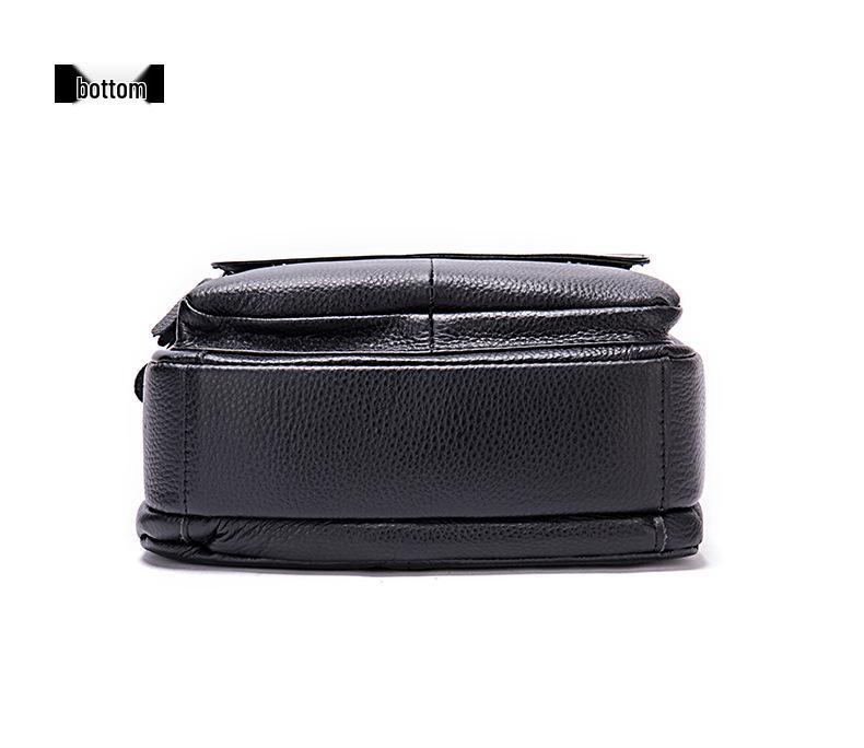 Herren Umhängetasche aus echtem Leder - Große Kapazität, lässiges Klappendesign für den Geschäftsverkehr