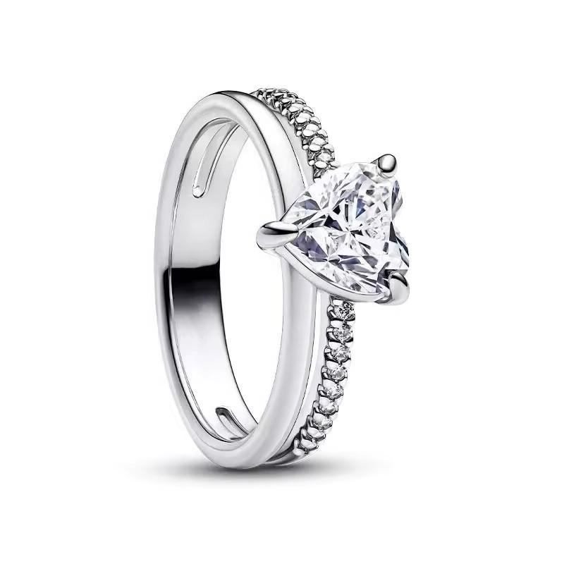 High Quality New Luxury 925 Silver Love Arrow Star Friend Wedding Ring Set Suitable For Women Tiki jewelry Party Gifts