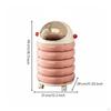 Lidded Trash Bin Easy To Move Wheeled Can Space Saving Narrow Waste for Kitchen,